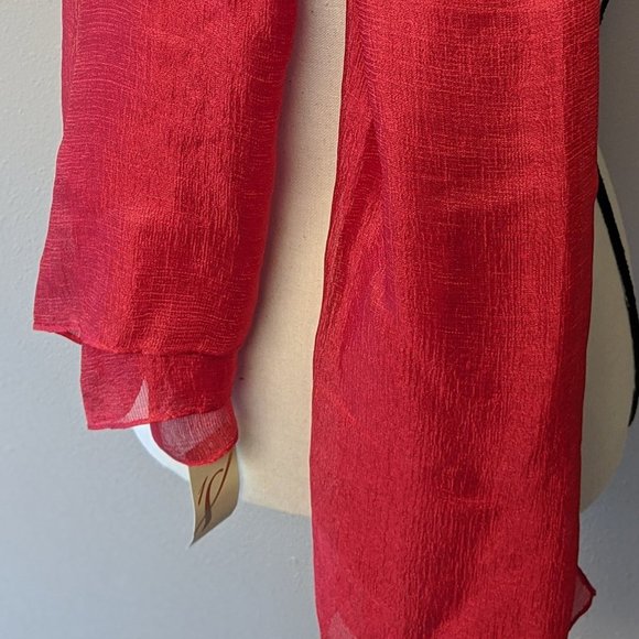 COLLECTION XIIX 'EVENING RED' Light Wrap/Scarf - Picture 4 of 8